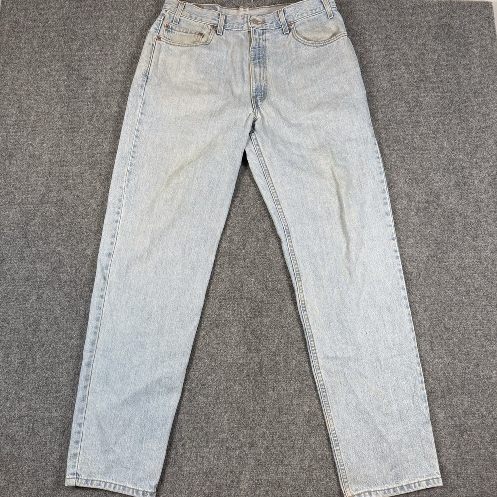 Vintage Levis 550 Made in USA Relaxed Fit Tapered Jeans 36x34 Light Wash Denim